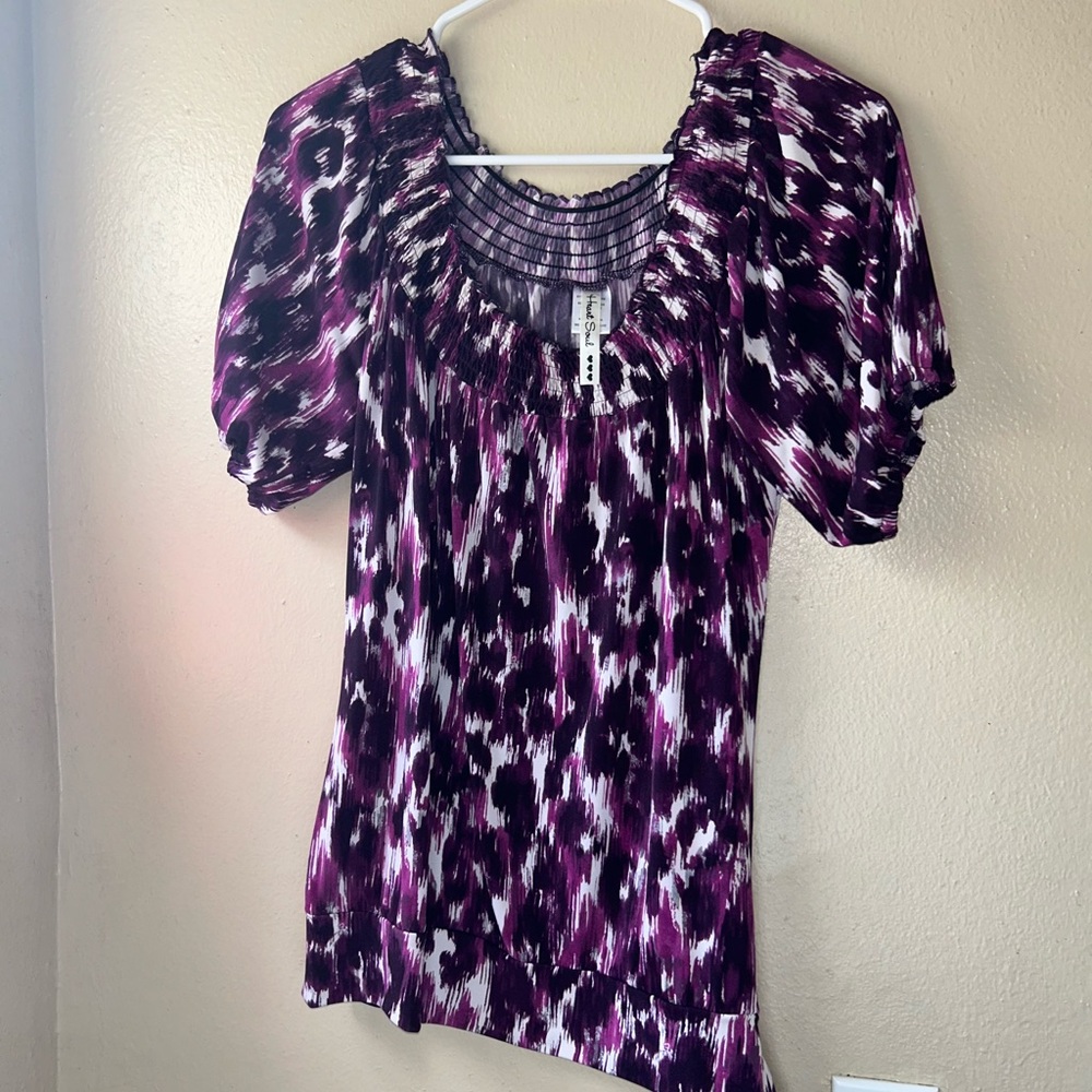 Blouse with side tie